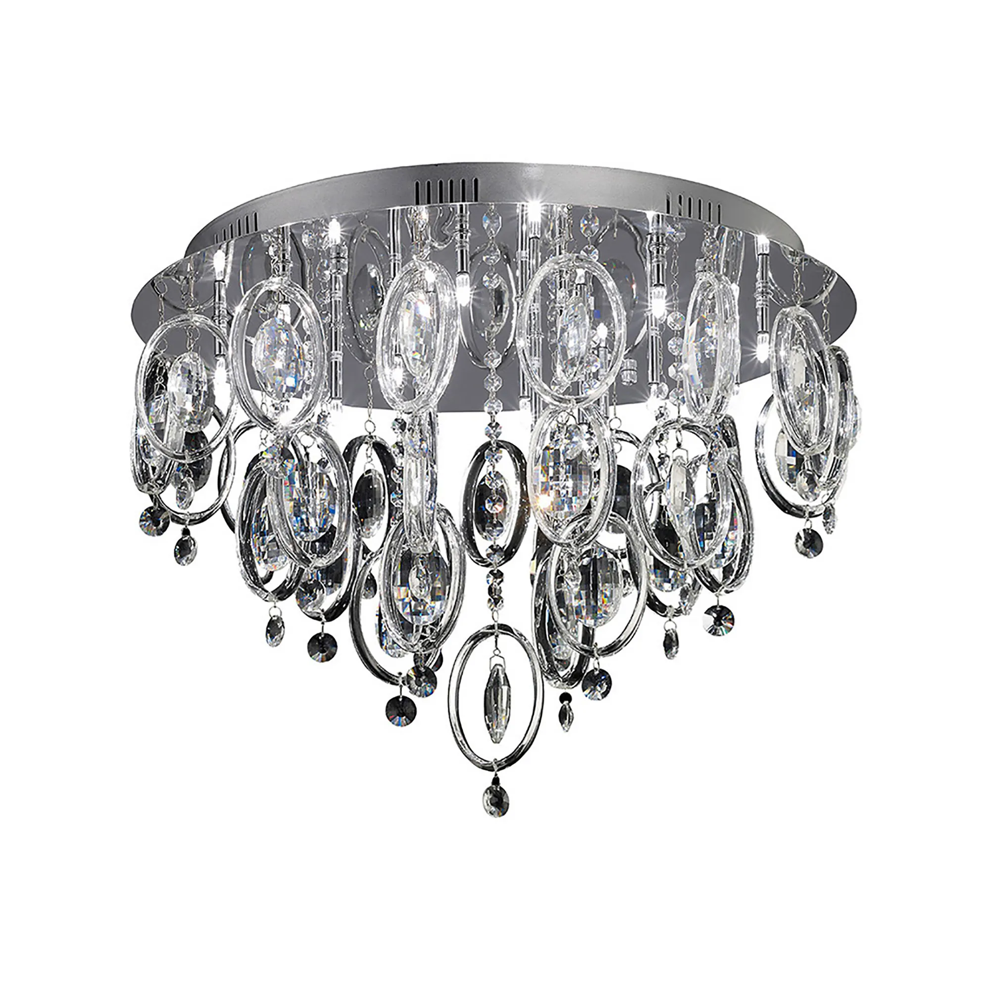 Solana Crystal Ceiling Lights Diyas Flush Crystal Fittings